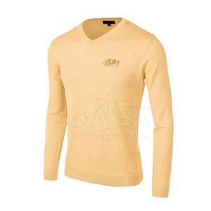 Marque de distributeur et tailles personnalisées disponibles Style de rue hommes col en V coton mélangé sweat-shirts à col en V personnalisés - Product Image 2