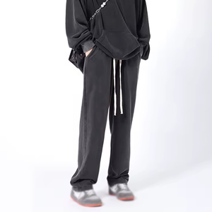 Pantalon de survêtement baggy taille moyenne fabriqué en usine respirant décontracté motif droit vêtements de qualité pro - Product Image 6