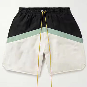 Custom <b>Men</b> Winter Printed Nylon Two-Piece Jogger Set with Fleece Lining Zip-Up Jacket & <b>Shorts</b> Tracksuit - Product Image 2