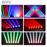 SIIFII RGBW LED 6 pièces * 60W pour Zoom lumière scène Concert laveuse murale contrôle du son fête de noël