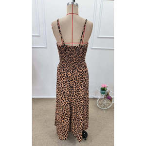 Robe longue Supreme à imprimé léopard pour femmes, col enveloppant à bretelles, taille élastique, 32395 - Product Image 6