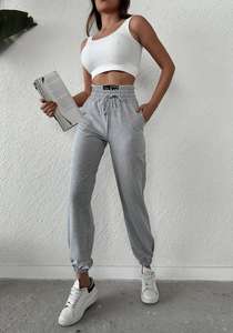 Personalizado al por mayor verano transpirable ecológico de secado rápido Fitness mujeres Joggers bolsillos salón negro pantalones Yoga entrenamiento correr - Product Image 6