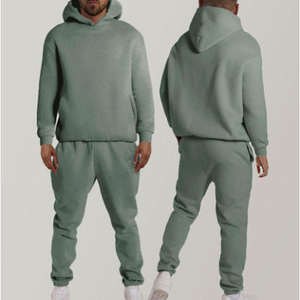 Personalizar calidad Casual hombres chándales ropa deportiva gimnasio Fitness entrenamiento chándales hombres dos piezas conjunto chándal - Product Image 2