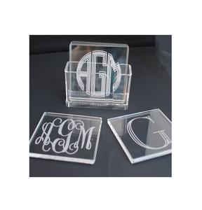 Posavasos de acrílico más vendido, nuevo estilo, precio al por mayor, el mejor producto, forma redonda, posavasos transparente de acrílico para fiesta de boda, el mejor precio - Product Image 3