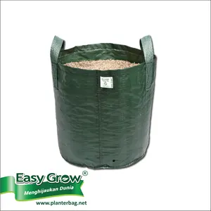 Vendita calda borsa per fioriera facile da coltivare alta Anti UV con manici resistenti 45 litri colore personalizzato borsa per coltivazione piatta resistente e resistente