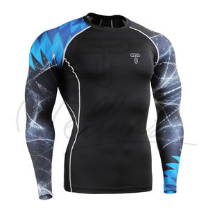 Camiseta de Manga Larga para Hombre, Protección Solar, Ligera, Compresión, Secado Rápido, Spandex/Poliéster, Ropa Deportiva Activa, Tellus - Product Image 1