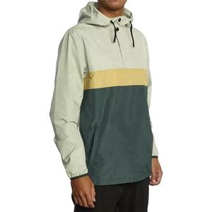 เสื้อแจ็คเก็ตฮู้ดกันน้ำกันลมสำหรับผู้ชาย ผ้าฝ้าย 100% ลายบล็อกสีสันสดใส สไตล์ Anorak สำหรับกิจกรรมกลางแจ้ง พร้อมโลโก้สั่งทำได้ - Product Image 3