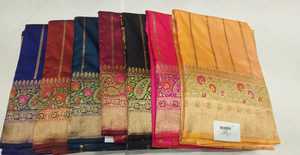 Saree en soie indienne tissé à la main de luxe Tenue ethnique parfaite pour les mariages, les festivals et les grandes célébrations - Product Image 5