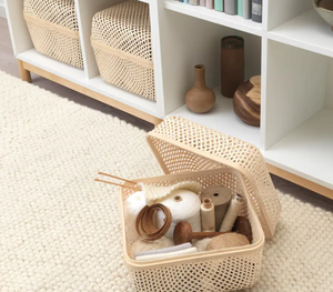 ตะกร้าเก็บของใช้ในครัวเรือนแบบเวียดนามตะกร้าสานมือจากหวายปรับแต่งโลโก้ได้ตามต้องการโซลูชันจัดเก็บวิลโลว์ใช้งานได้ - Product Image 2