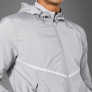 Veste coupe-vent à capuche en toile de nylon 100 % polyester, style streetwear, couleur unie, pour homme, prix d'usine - Product Image 6