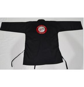¡Venta directa de fábrica! ¡Karate Gi de algodón polivinílico negro ligero con cinturón de pantalón blanco, ropa de artes marciales a precios con descuento! - Product Image 3