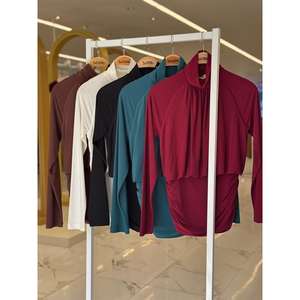 Chemise à col roulé pour femme Sandy avec détail drapé, collection 3480 - Product Image 3