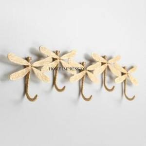 Newest Design Leaf Shape Brass Wall Mounted Multi-Purpose Eco-Friendly Gold Plated Modern <b>Hook</b> Hangers for Home Hotel Bedroom - Product Image 4