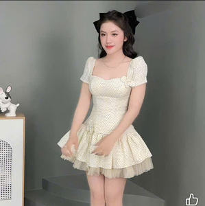 เดรสสั้นแขนสั้นเซ็กซี่สำหรับผู้หญิง ดีไซน์ทันสมัย ผสมผสานความสง่างาม ความสบาย ลุคแคชชวลและเป็นทางการ เหมาะสำหรับหลากหลายโอกาส ผ้าไหม - Product Image 4