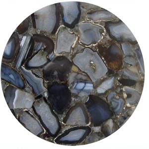 Plato decorativo para servir de ágata, bandeja de piedra natural de amatista para un entretenimiento exclusivo, hecho de piedras naturales - Product Image 3