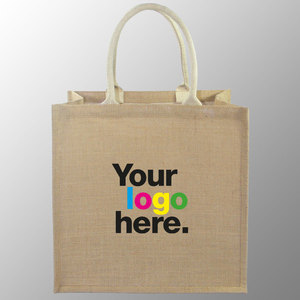 Vente en gros à bas prix sac de jute bricolage shopping sac de jute de plage impression personnalisée pliable écologique sac de jute réutilisable avec poignées solides - Product Image 2