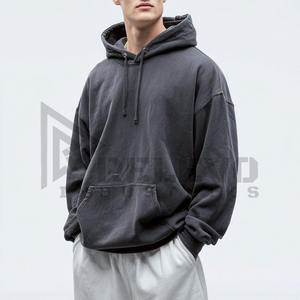 Sweat à capuche pour homme à épaules tombantes, délavé à l'acide, logo personnalisé, best-seller pour l'hiver, prix raisonnable, anti-rétrécissement, lettre, prix bas - Product Image 1
