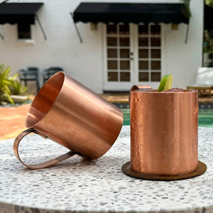 Taza de mula de Moscú de cobre puro ecológica hecha a mano con logotipo, vaso de cerveza Ayurvédica india tradicional y tazas, taza de cobre - Product Image 1