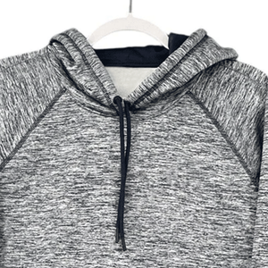 Sudadera con capucha gris azul marino para mujer, ropa de calle, forro polar de algodón transpirable, sudadera clásica con capucha y logotipo frontal para Otoño e Invierno - Product Image 3