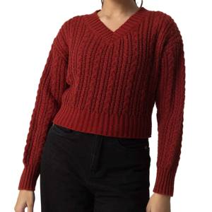 Suéter cárdigan personalizado de color sólido para mujer, suéter cárdigan grueso de punto de otoño e invierno - Product Image 1