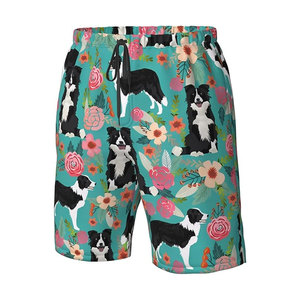 Shorts de surf personnalisés en gros, taille mi-haute, cordon de serrage, tricoté, plage décontractée, 100% coton, coupe-vent, séchage rapide, short de bain - Product Image 4