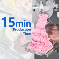 Máquina comercial de helado duro de 40L con cilindro, enfriamiento por agua, para gelato de frutas, congelador por lotes de acero inoxidable, Energy Star