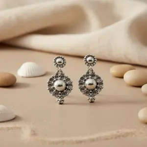 Pendentif/boucles d'oreilles pendantes tendance religieuses en titane/cuivre pour femme, cadeau - Product Image 2