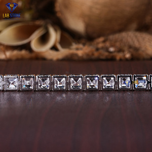 Pulsera de diamantes clásica de oro blanco de 18 quilates 29,01 CT corte Asscher CVD/HPHT para fiesta de compromiso regalo de boda joyería certificada IGI - Product Image 4