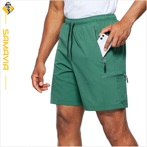 Bermuda personnalisé pour hommes, short de course respirant à séchage rapide, vêtements de sport d'entraînement avec poches - Product Image 1