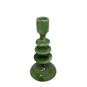 Nuevo diseño, candelero de forma alta verde, aspecto brillante, metal hecho a mano, decorativo para decoración del hogar - Product Image 1