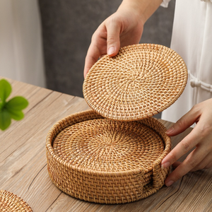 แผ่นรองแก้วหวายธรรมชาติพรีเมียม ทำด้วยมือในเวียดนาม - Product Image 5