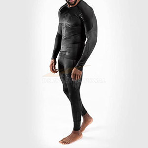 Camiseta personalizada de talla grande para hombre Rash Guard UPF 50 + manga larga surf traje de baño MMA BJJ Jiu Jitsu Rashguard Top - Product Image 3