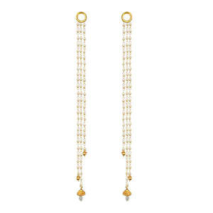 Catégories de produits Boucles d'oreilles élégantes en perles Chaîne Kan plaquée or Kriaa 1503321 - Product Image 1