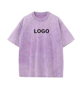 T-shirt à manches courtes en jersey délavé, coupe ample, grande taille, en coton/fibre de bambou teint en pièce, 180 g/m², avec logo imprimé personnalisé - Product Image 6