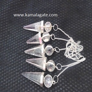 Pendules de radiesthésie Reiki en cristal d'améthyste à facettes naturelles - Product Image 5