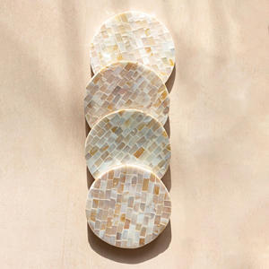 Nacre incrustation sous-verres prix compétitif du meilleur fournisseur MOP mosaïque boisson caboteur - Product Image 4