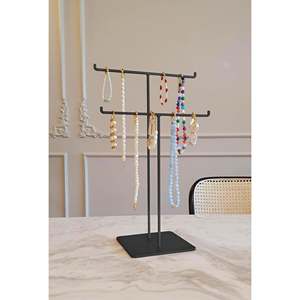 Juego de 2 accesorios de exhibición de joyería negros de 40x25 cm - Product Image 1