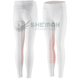 Leggings d'équitation pour femmes tissu respirant évacuant l'humidité soutien taille haute coupe confortable avec poignée de siège à vendre - Product Image 6