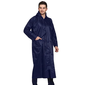 Ropa impermeable personalizada para hombre PU impermeable con capucha impermeable a prueba de viento transpirable Color negro impermeable - Product Image 2
