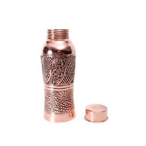 ขวดน้ำกันรั่วทำจากทองแดงบริสุทธิ์ที่ทำด้วยมือเพื่อประโยชน์ต่อสุขภาพและเหมาะสำหรับเป็นของขวัญครอบครัวและเพื่อนๆ - Product Image 1