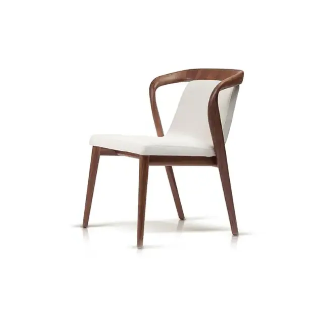 New fashion restaurant chair with teak solid wooden and comfortable cushion modern contemporary designs eco-friendly