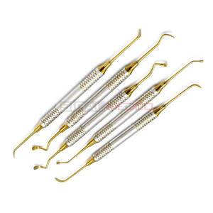 Kit de elevación sinusal de alta calidad, 5 uds., de acero inoxidable Cassette, juego de instrumentos médicos dentales chapados en oro, cirugía Oral profesional - Product Image 3