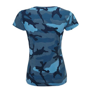 Camiseta de moda de mujer de manga corta informal extra suave OEM tela de punto de sublimación de poliéster de alta calidad precios al por mayor - Product Image 3