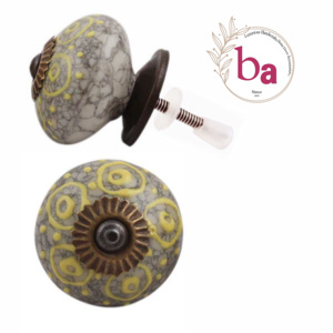 Boutons en céramique gravés en détresse pour porte tiroir placard armoire poignées tire pour cuisine chambre extérieur entrepôt Villa utilisation - Product Image 2