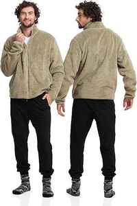 Chaqueta de Invierno para Hombre, de Forro Polar Suave, con Cierre Completo, Cuello Alto, Resistente al Viento, Transpirable, con Bolsillos, Ligera - Product Image 5