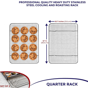 Heavy Duty Small Silver Rectangle Oven <strong>Cooling</strong> <strong>Racks</strong> Stainless Steel Wire Baking Roasting Grilling <strong>Rack</strong> Eco-Friendly Dishwasher - Product Image 3