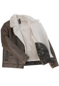 Chaqueta de Invierno para Hombre, Gruesa, de Piel de Oveja, con Cuello Redondo, Impermeable, de Secado Rápido, Estilo Casual de Negocios - Product Image 3