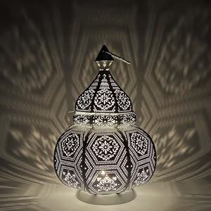 Portavelas de Metal Blanco Estilo Marroquí para Decoración del Hogar, Mesa, Ramadán - Product Image 6