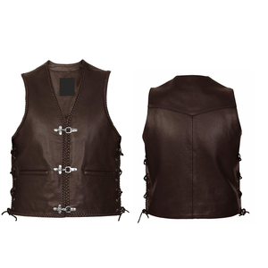 2025 <b>Men</b> Biker Leather <b>Vest</b> for Outdoor Use Best Selling <b>Men</b> PU Leather <b>Vest</b> in Different Style for <b>Men's</b> - Product Image 5