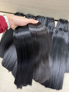 Venta al por mayor 100% extensiones de cabello Remy virgen crudo vietnamita recto cutícula alineada doble trama Invisible tipo Frontal - Product Image 2